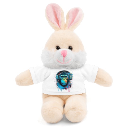 ape, primate, monkey wearing headphones Stuffed Animals With Tee