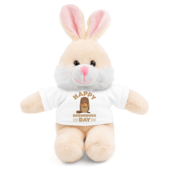 Groundhog Day cute print retro Stuffed Animals With Tee