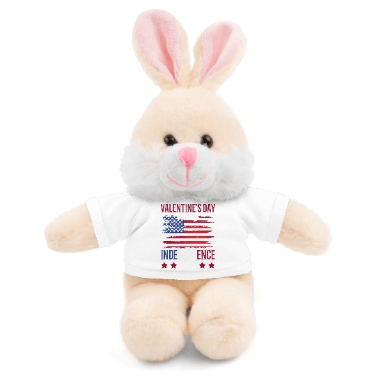 Valentine's Day Is My Independence Day Lover Stuffed Animals With Tee