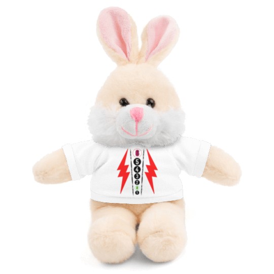 RED LIGHTNING BOLT MOTORCYCLE SHIFT PATTERN Stuffed Animals With Tee