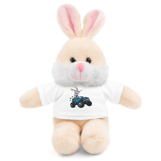 Happy Easter Motif Easter Eggs Funny Easter Bunny Stuffed Animals With Tee