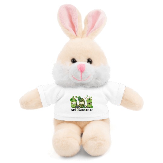 Funny St Patricks Day Drink Stuffed Animals With Tee