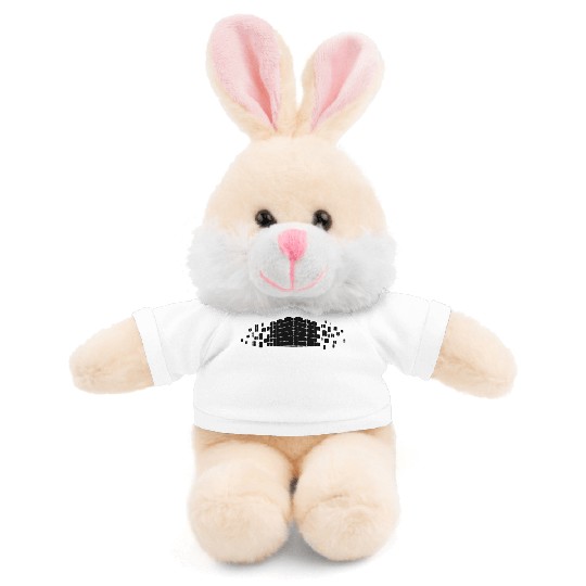 Geometrical Black Squares Bauhaus Style Stuffed Animals With Tee