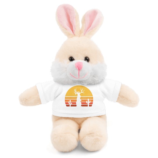 Eighties Jackalope Cryptid Rabbit Stuffed Animals With Tee