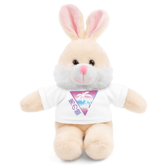 Femboy 80S 90S Palm Tree Japanese Vaporwave Aesthe Stuffed Animals With Tee