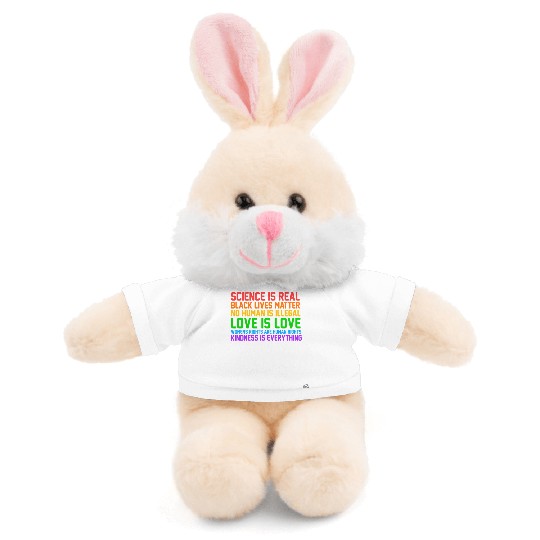 Science Is Real Kindness Is Everything Stuffed Animals With Tee