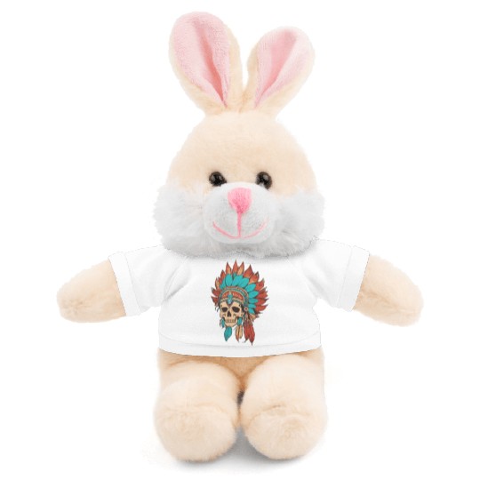 Native American skull with traditional costume wit Stuffed Animals With Tee