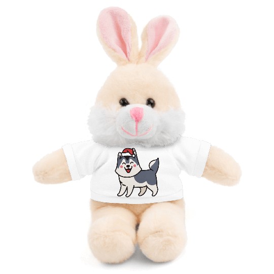 Husky Santa Dog Lover Malamute Stuffed Animals With Tee