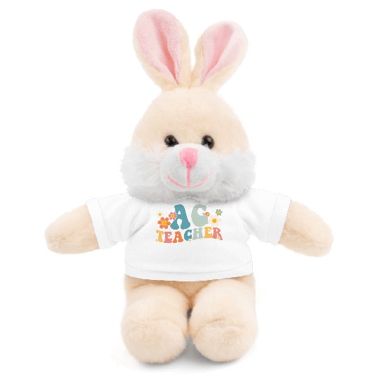 Retro Groovy Agriculture Teachers Squad Back Stuffed Animals With Tee