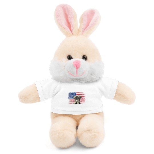 US Army DD-214 American Flag Stuffed Animals With Tee