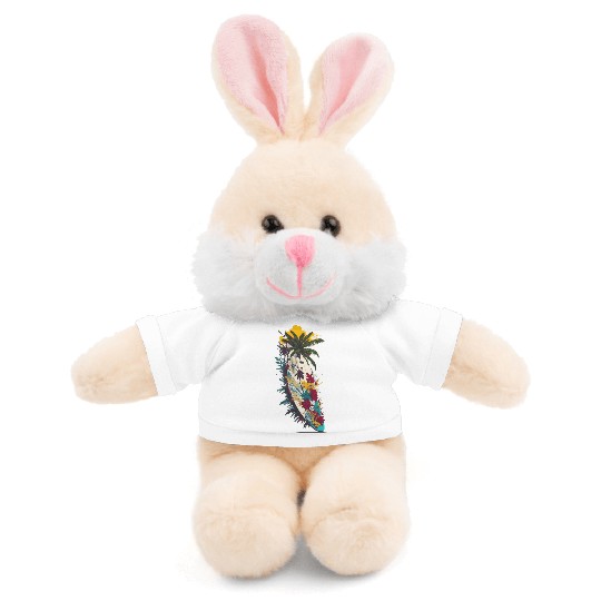 Surfing Board Summer and Coconut Tree Stuffed Animals With Tee