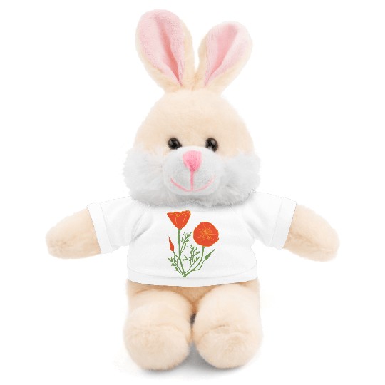 California Poppies on Clear Background Stuffed Animals With Tee
