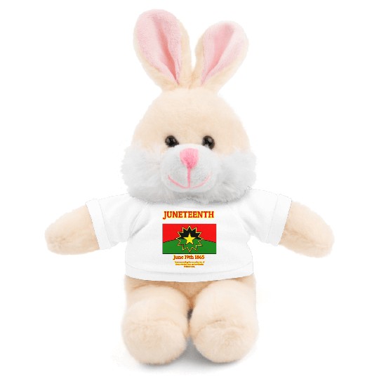 Juneteenth Red Black and Green Stuffed Animals With Tee