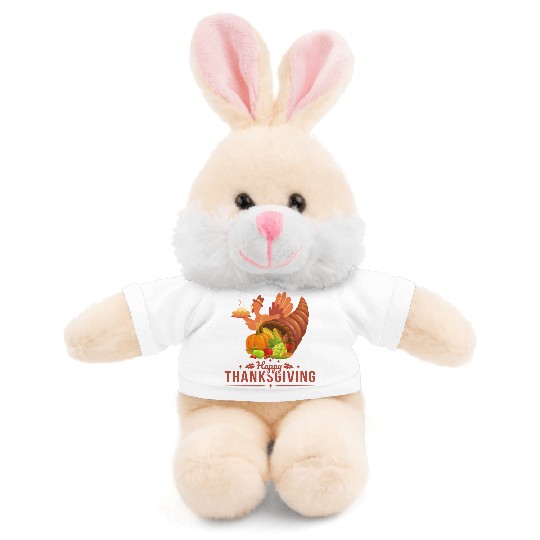Happy Thanksgiving Stuffed Animals With Tee