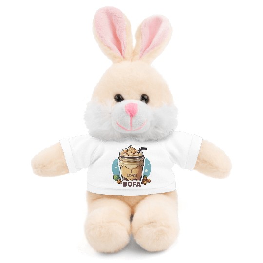 Hazelnut Boba Bubble Tea - I love Bofa Deez Nuts Stuffed Animals With Tee