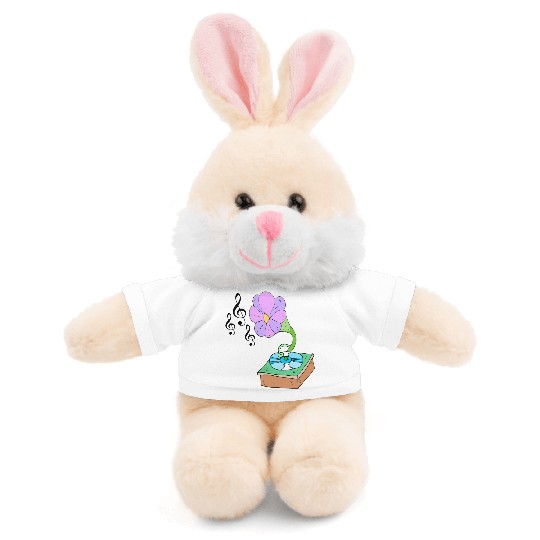 Music Blossom Floreal Surreal Music Lover Design Stuffed Animals With Tee