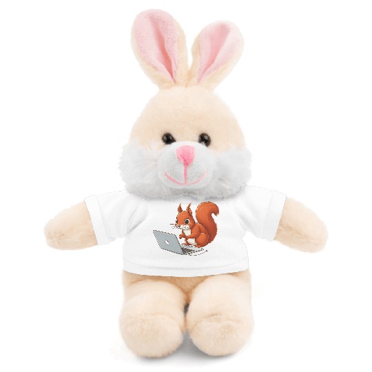 Squirrel on laptop Stuffed Animals With Tee