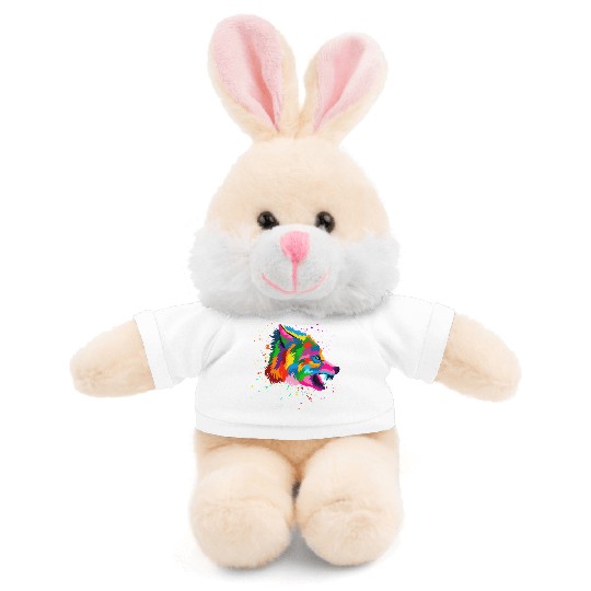 Angry Wolf Head Stuffed Animals With Tee