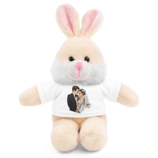 Flat Card Wedding Stuffed Animals With Tee