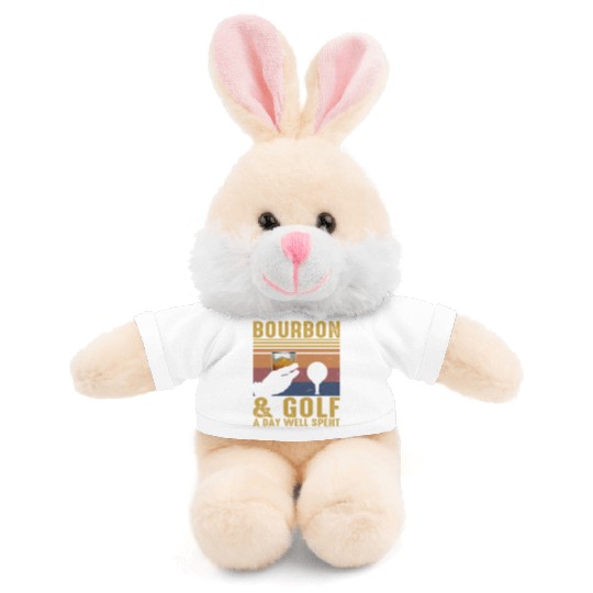 Bourbon Golf Funny Golfer Bourbon Lover Stuffed Animals With Tee