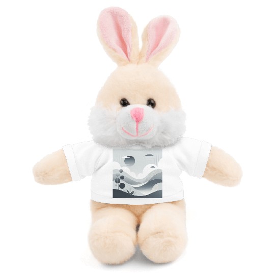 "Tranquil Monochrome Horizon" Stuffed Animals With Tee