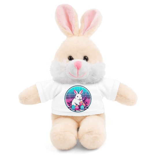White Easter Bunny with Eggs Stuffed Animals With Tee