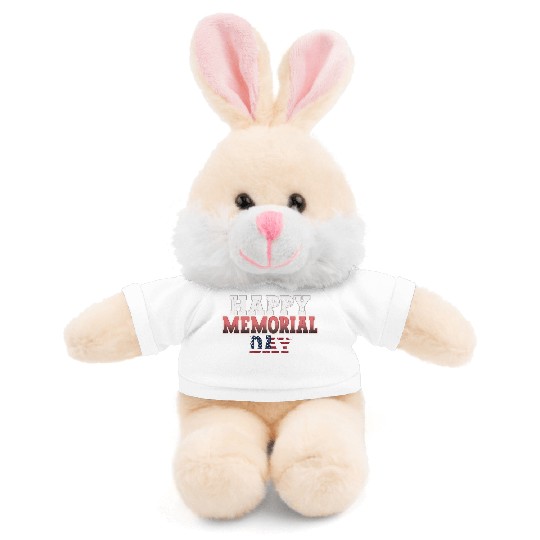 Patriotic Memorial Day Flag Design Stuffed Animals With Tee