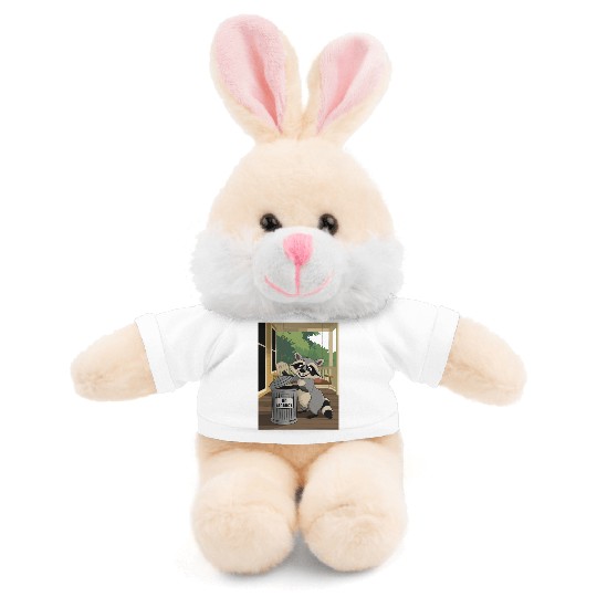 Racoon Trash Panda Metal Trash Can No Vacancy Stuffed Animals With Tee