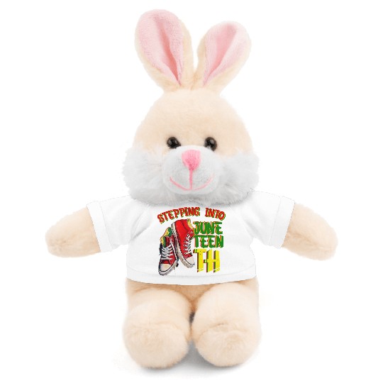 Stepping into Juneteenth Freedom Black History Stuffed Animals With Tee