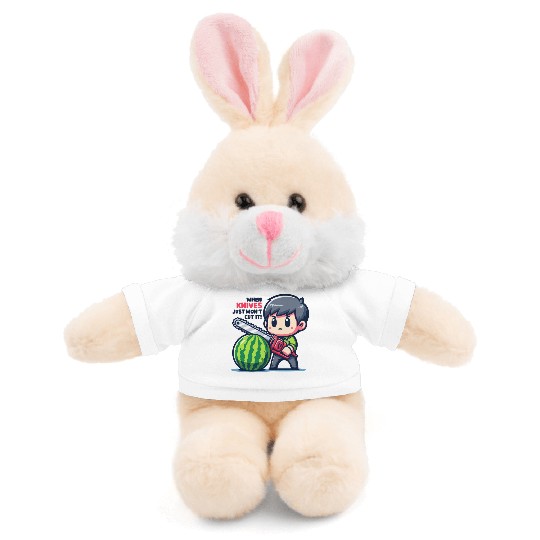 Cutting Watermelon - Melon Chainsaw Stuffed Animals With Tee