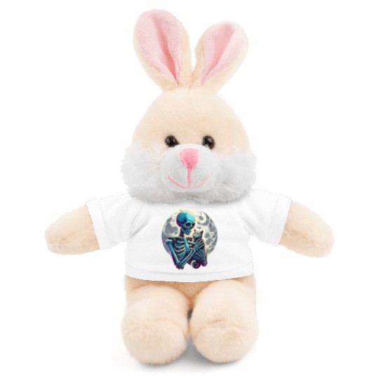 Skeleton Cute Cat Skull Kitty Halloween Stuffed Animals With Tee