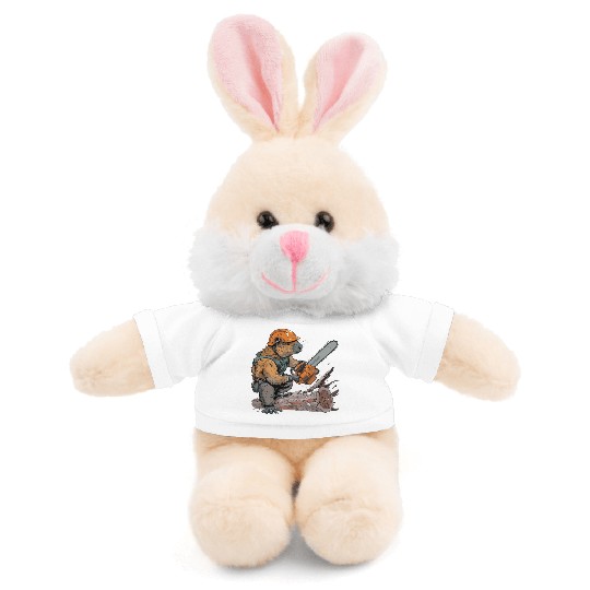 Beaver Lumberjack Chainsaw Stuffed Animals With Tee