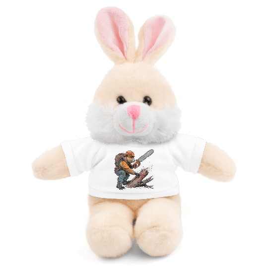Beaver Lumberjack Chainsaw Stuffed Animals With Tee