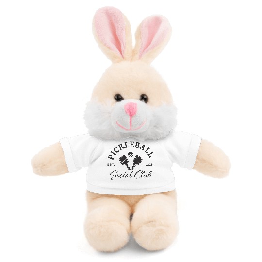 Pickleball Soociial Clubb Established 2024 Stuffed Animals With Tee
