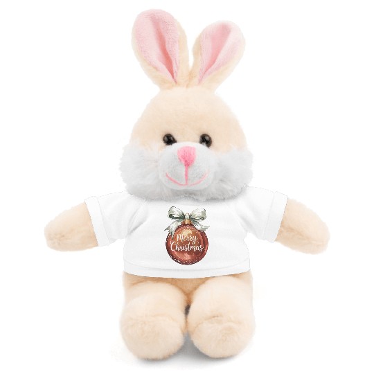 Merry Christmas, Christmas Retro Stuffed Animals With Tee