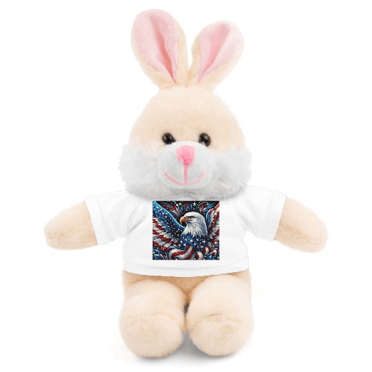 Patriotic Eagle Stuffed Animals With Tee