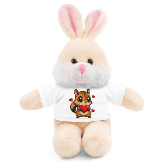 Valentine Chipmunk Stuffed Animals With Tee