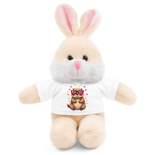Groundhog Valentines day Animal Lovers Stuffed Animals With Tee
