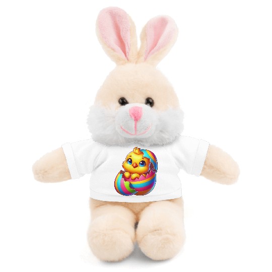 Cute Chick Cartoon Colorful Easter Egg Hatching Stuffed Animals With Tee