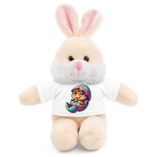 Cute Dino hatching from colorful Easter egg Stuffed Animals With Tee