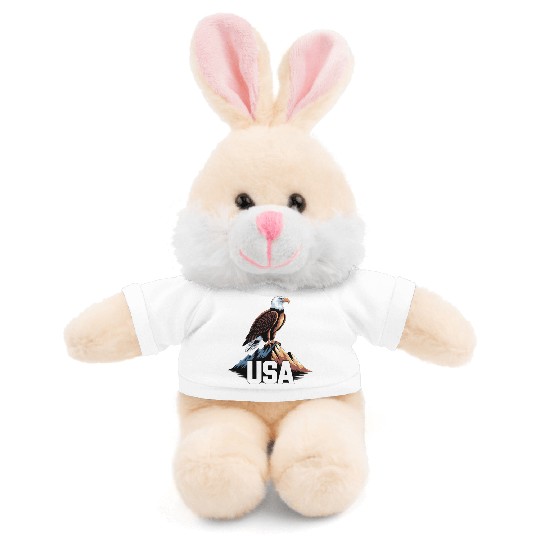 Patriotic Eagle Stuffed Animals With Tee