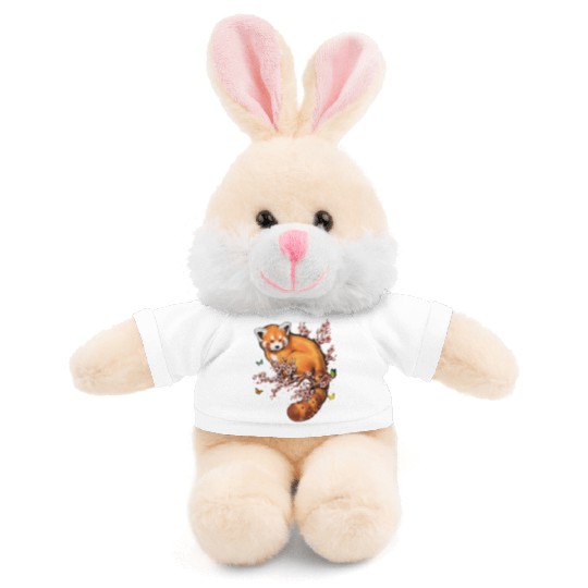 Red Panda Cherry Blossom Stuffed Animals With Tee