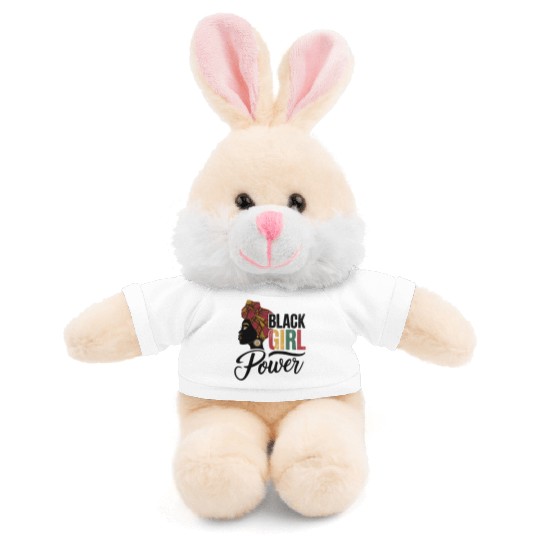 Juneteenth BLACK GIRL Power Stuffed Animals With Tee