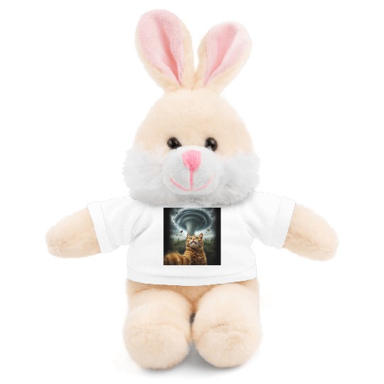 Funny Tornado Cat Selfie Flying Cow Meme Stuffed Animals With Tee