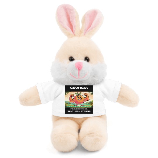 Georgia Peach State Art Stuffed Animals With Tee