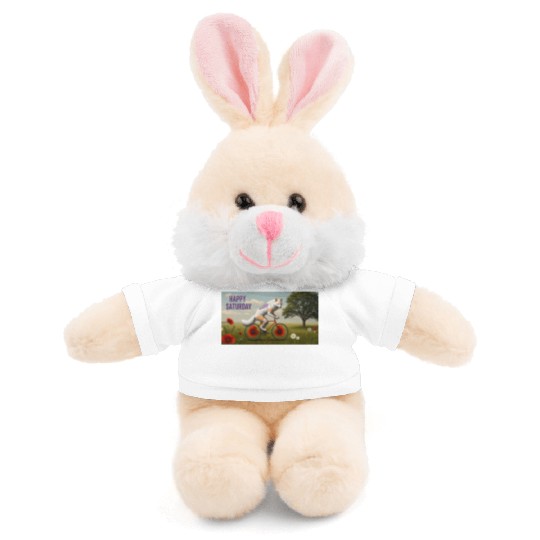 A striking anthropomorphic white wolf  Stuffed Animals With Tee