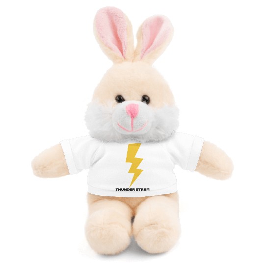 Dynamic Yellow Lightning Bolt Design Stuffed Animals With Tee