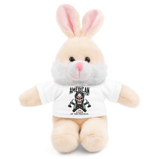 Native American Skull Warrior Design Stuffed Animals With Tee