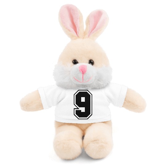 College jersey letter 9 Stuffed Animals With Tee