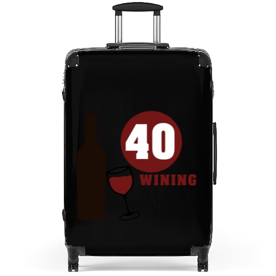 40th Birthday Wine Funny Suitcases